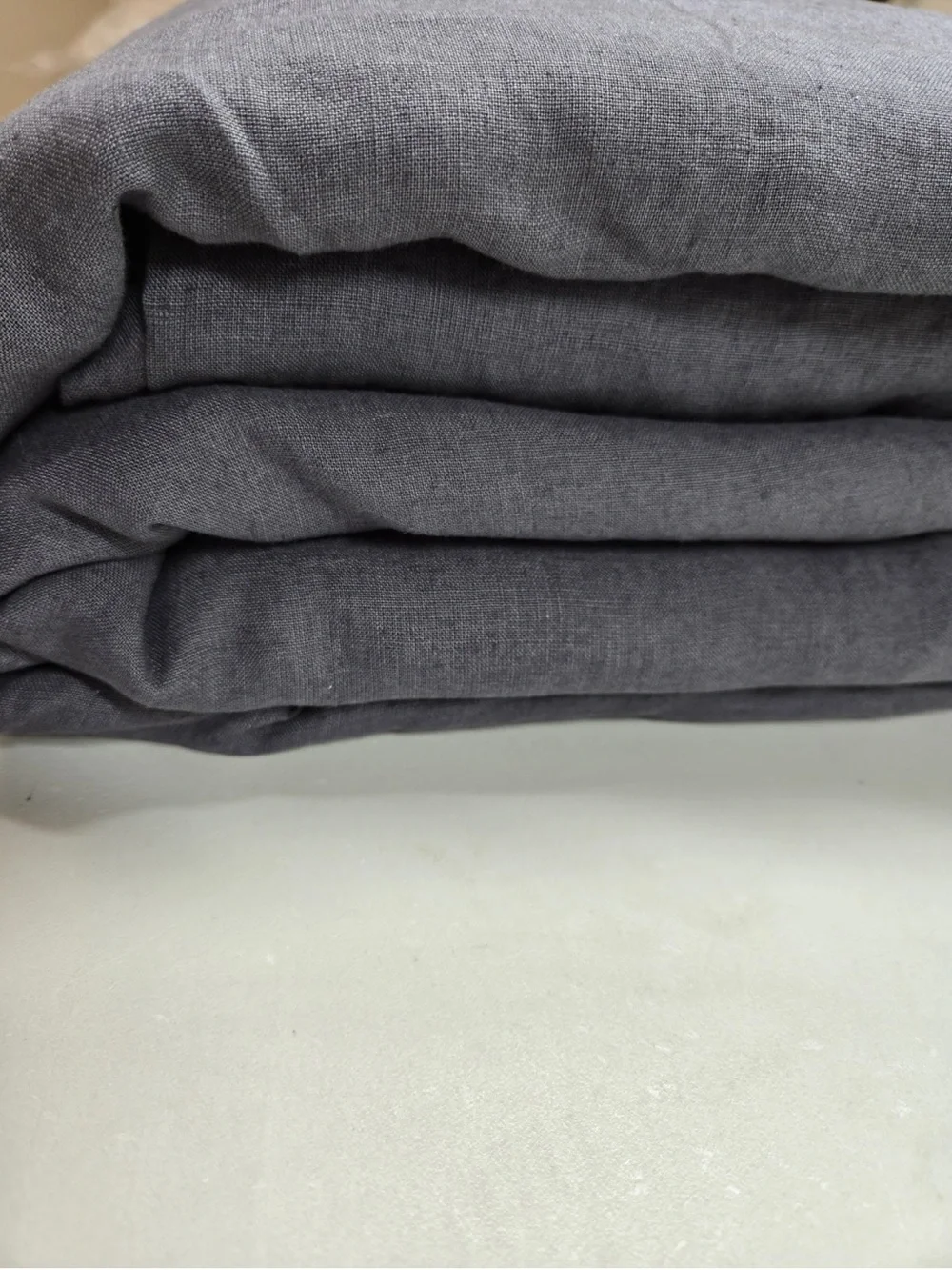 QUINCE European Linen Duvet Cover Set King/Cal King Charcoal 0558